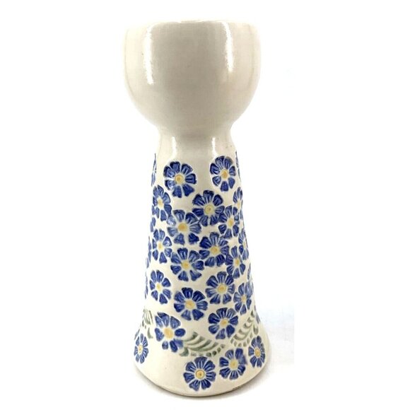 Bev Freeburg Vase Studio Art Pottery Women Lady Floral Dress 7.5" Tall Signed - Picture 4 of 8